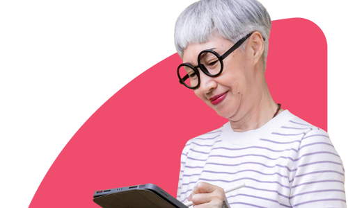 Woman Ipad Wedge Rose