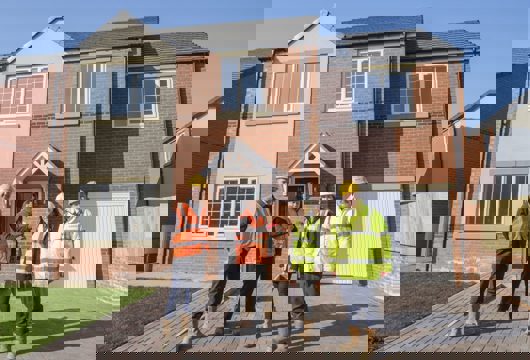 Members of the Yorkshire Housing and Lidium team at the new Hull Road development 