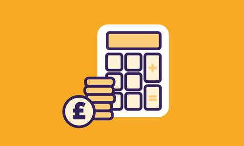Coins and calculator icon