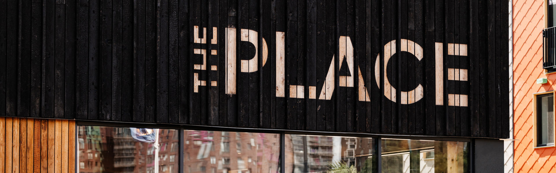 Outside of The Place, the main hub for Yorkshire Housing staff