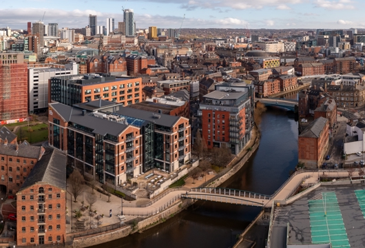 An aerial photo