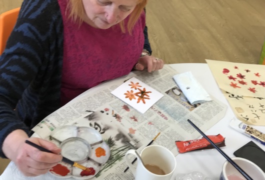 Woman painting