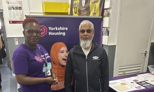 Yorkshire Housing colleague with a customer