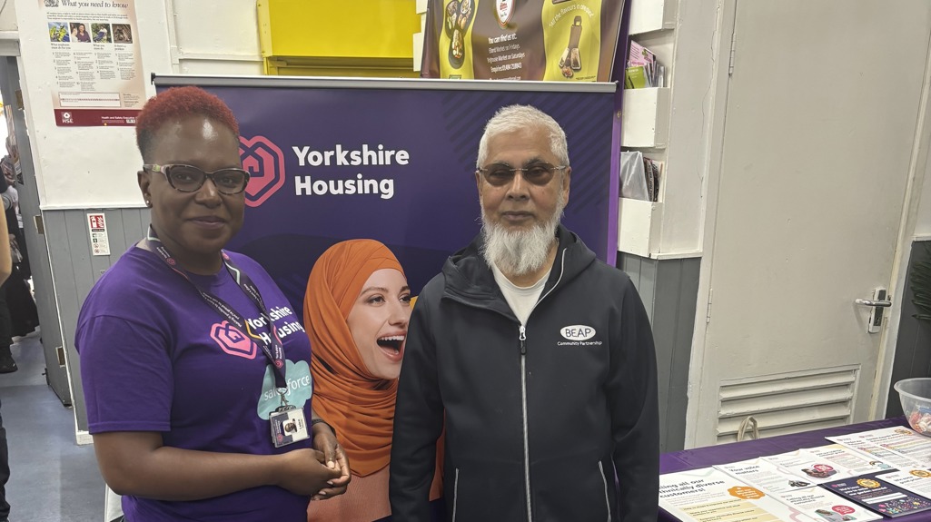Yorkshire Housing colleague with a customer