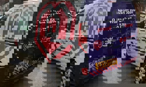 Photograph of a Yorkshire Housing branded van 