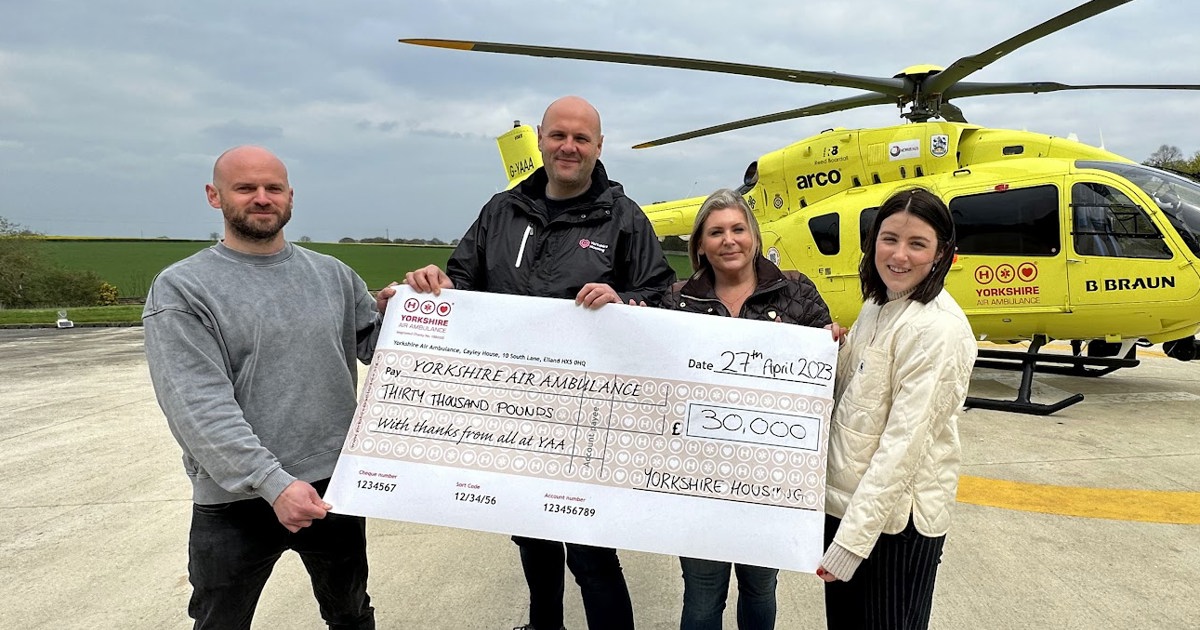 Yorkshire Housing raise £30,000 for Yorkshire Air Ambulance