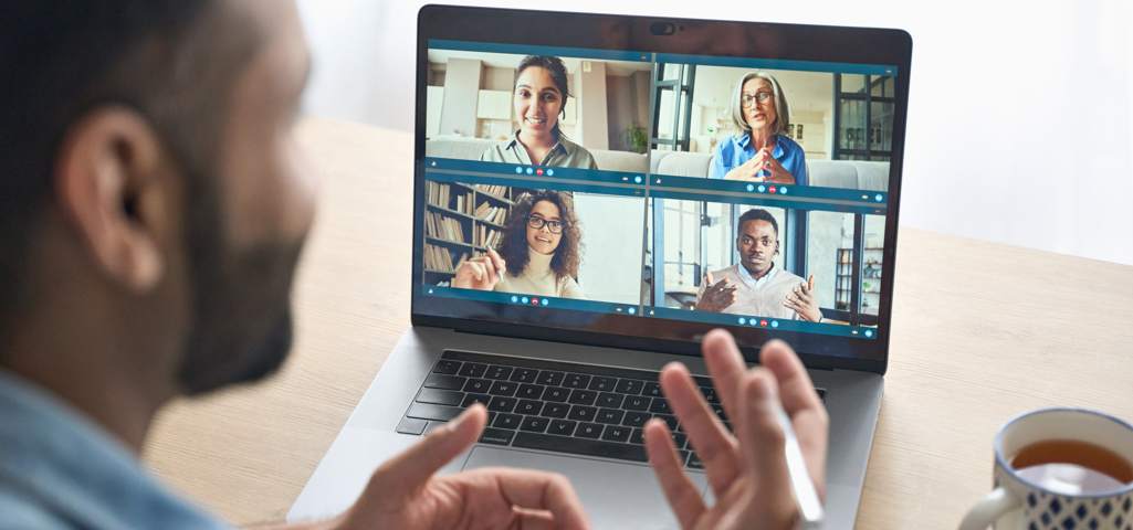 A photo of a Zoom call